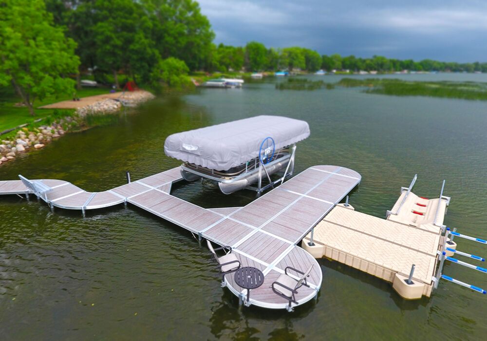 ShoreMaster Infinity RS4 with Gray Oak Woodgrain and PolyDock Products