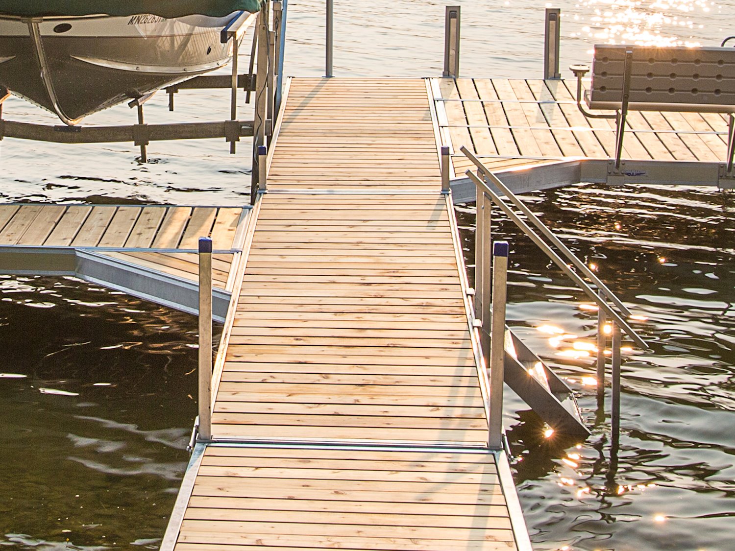 Dock Steps Dock Stairs with Handrail ShoreMaster